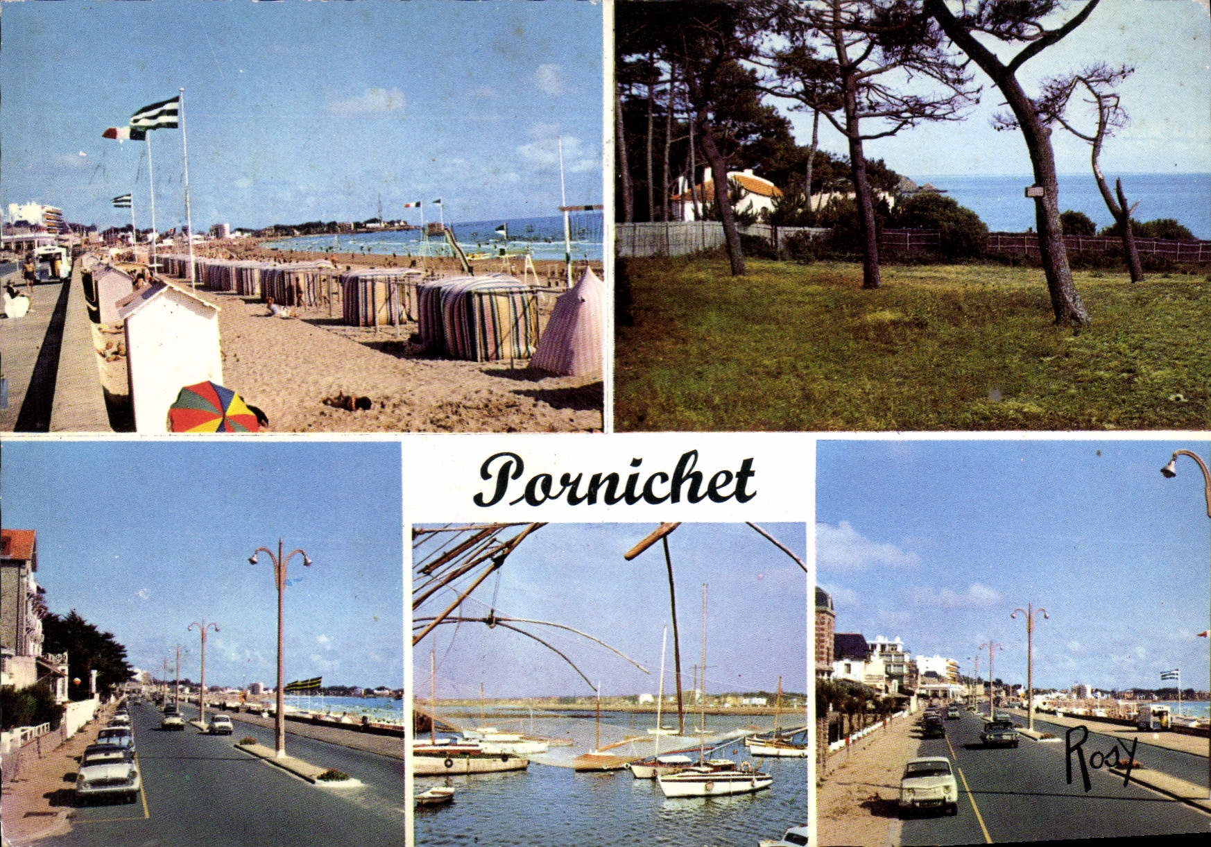 CPSM Pornichet la plage Sainte Marguerite Boulevard des Oceanides la Jetee 
