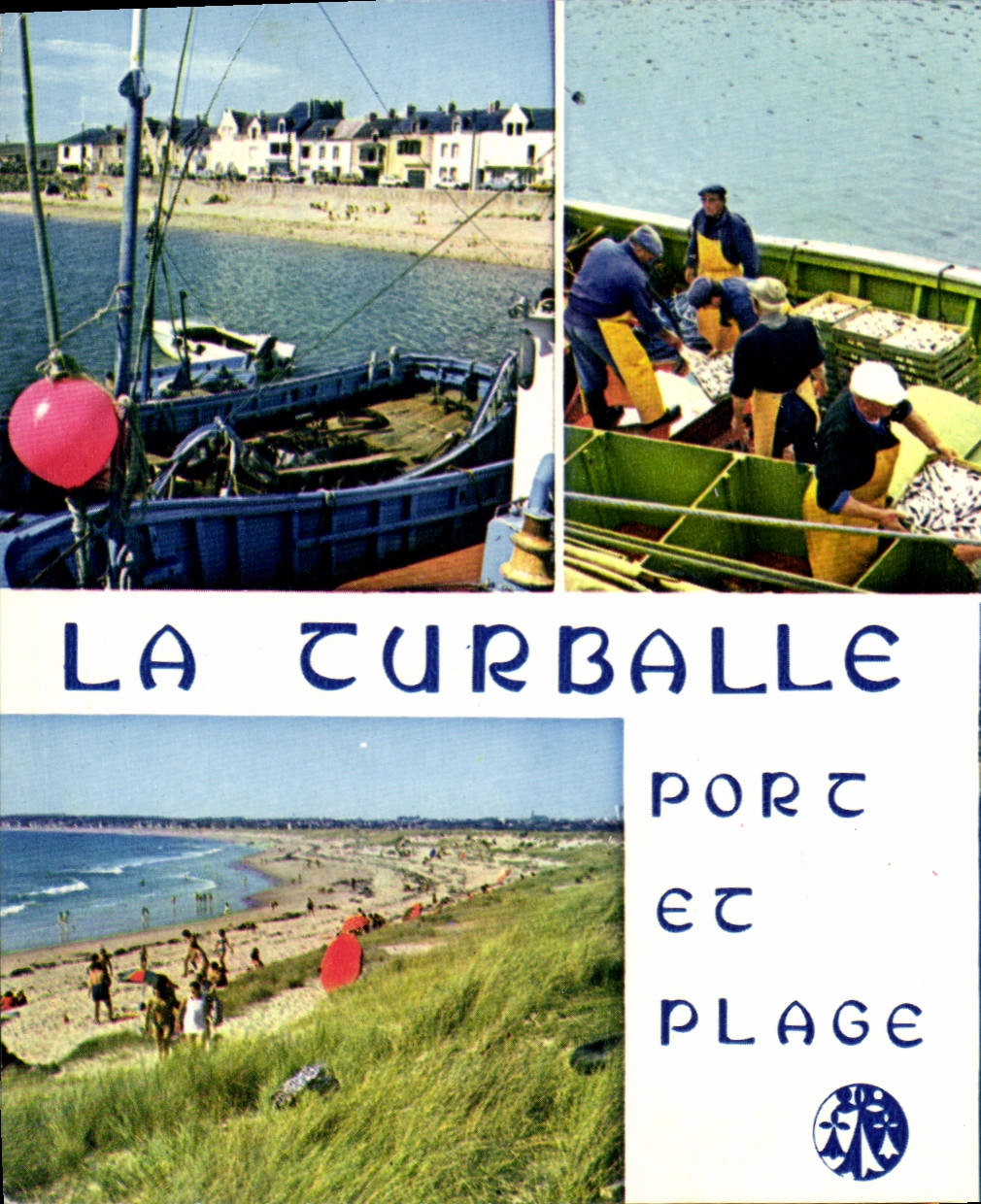 CPSM La Turballe le port de peche le port de plaisance et la plage 