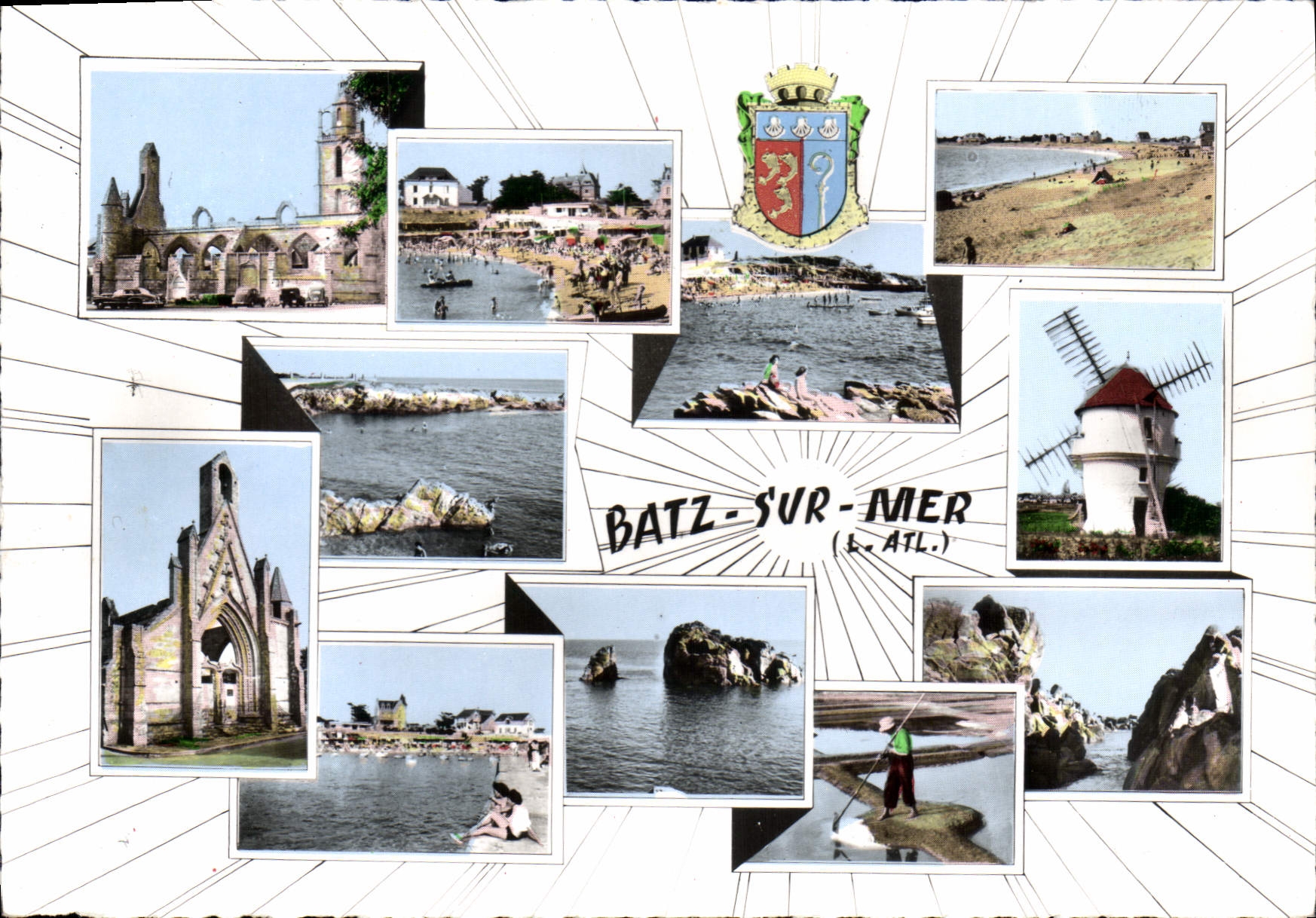 CPSM Batz sur Mer Loire Atlant multivues