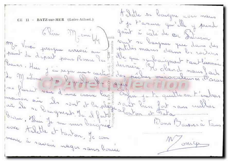 CPSM Batz sur Mer Loire Atlant multivues — Verso