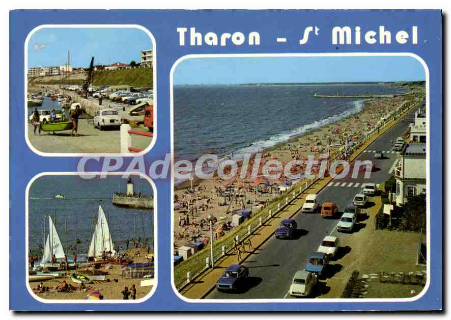 CPSM Tharon plage Saint Michel Chef Chef la plage et le port 