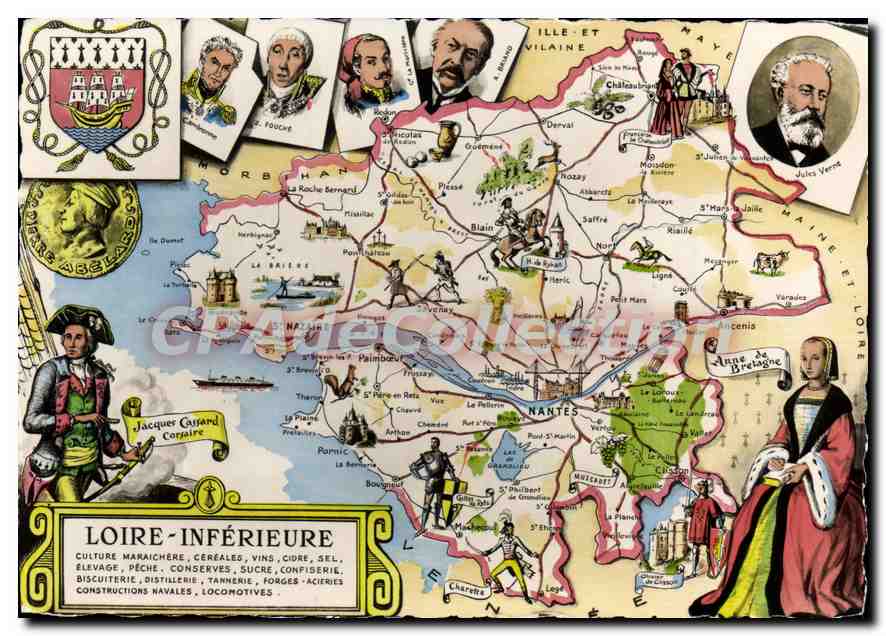CPSM Loire Inferieure Jacques Cassard Corsaire Jules Vernes Savenay Herbignac Plessé Derval Nozay Sa