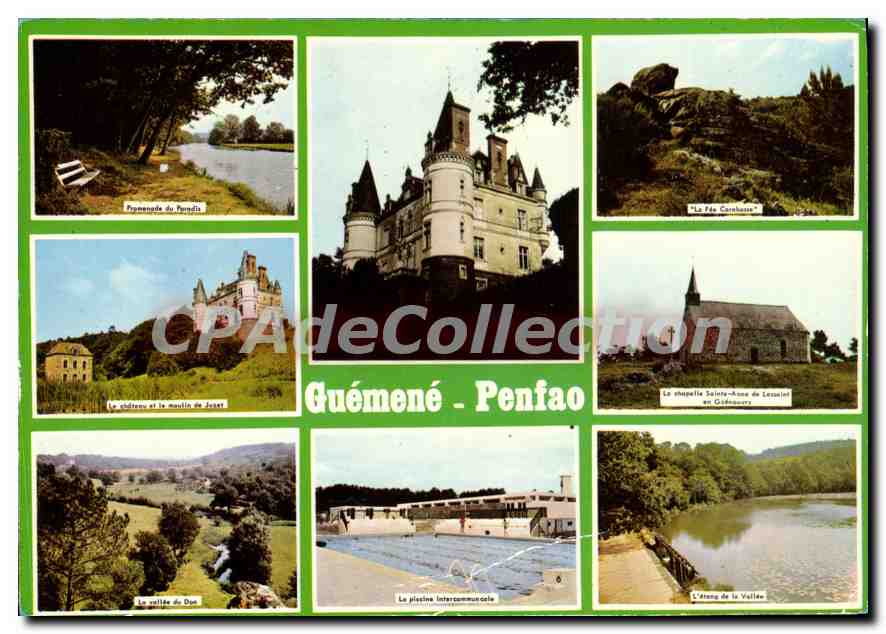 CPSM Guemene Penfao Loire Atlantique château moulin Juzet