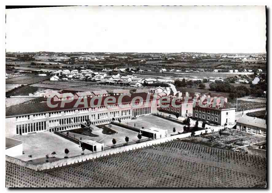 CPSM En Avion au dessus de Coueron Ecole des Ardillets 