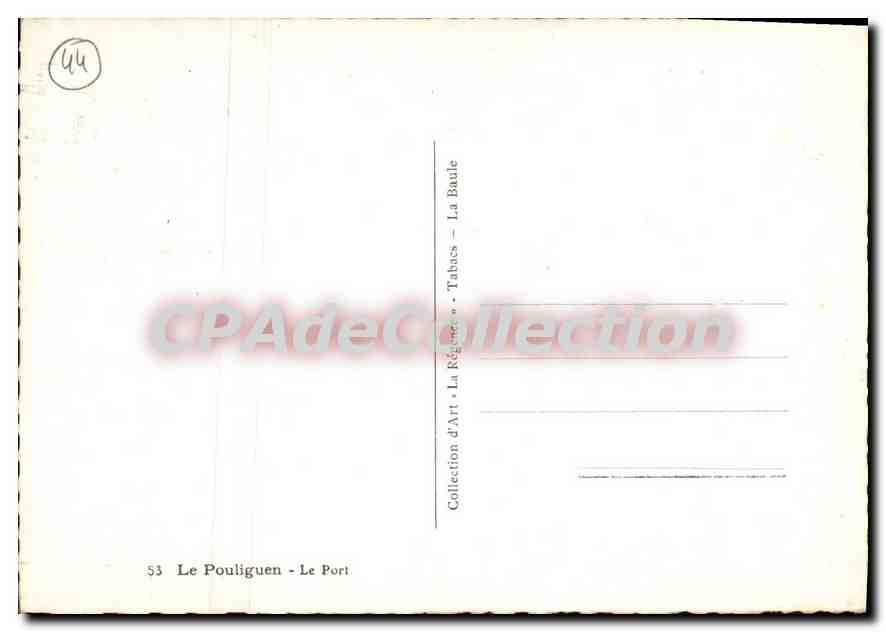 CPSM Le Pouliguen le port  — Verso