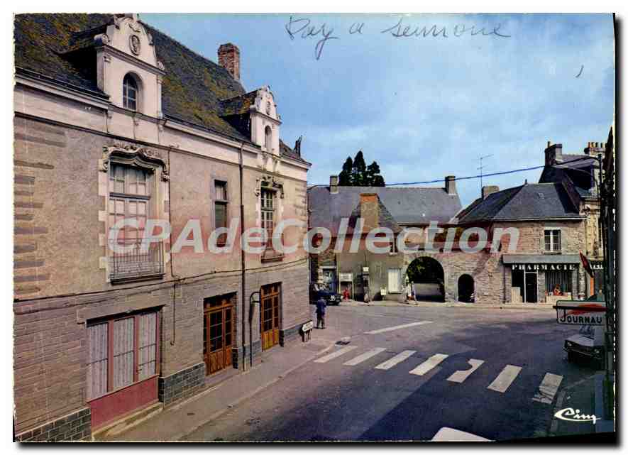 CPSM Nozay Loire Atl ancienne auberge le grand Monarque vieille maison du XV siecle Anne de Bretagne