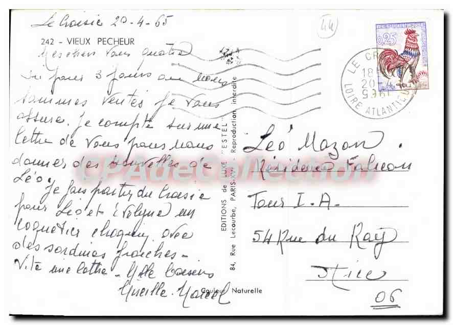 CPSM Vieux pecheur  — Verso