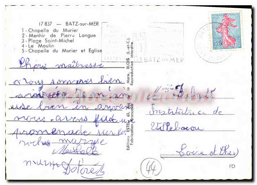 Batz-sur-Mer — vue panoramique — Editions Estel, n°44 — Reverso