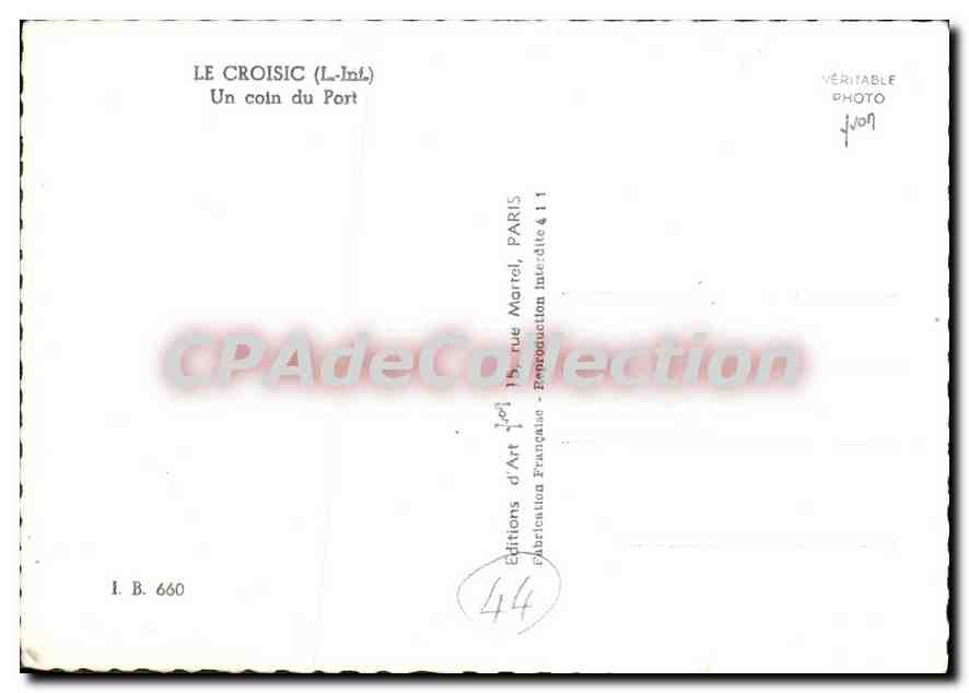 CPSM Le Croisic L Inf un coin du port  — Rückseite