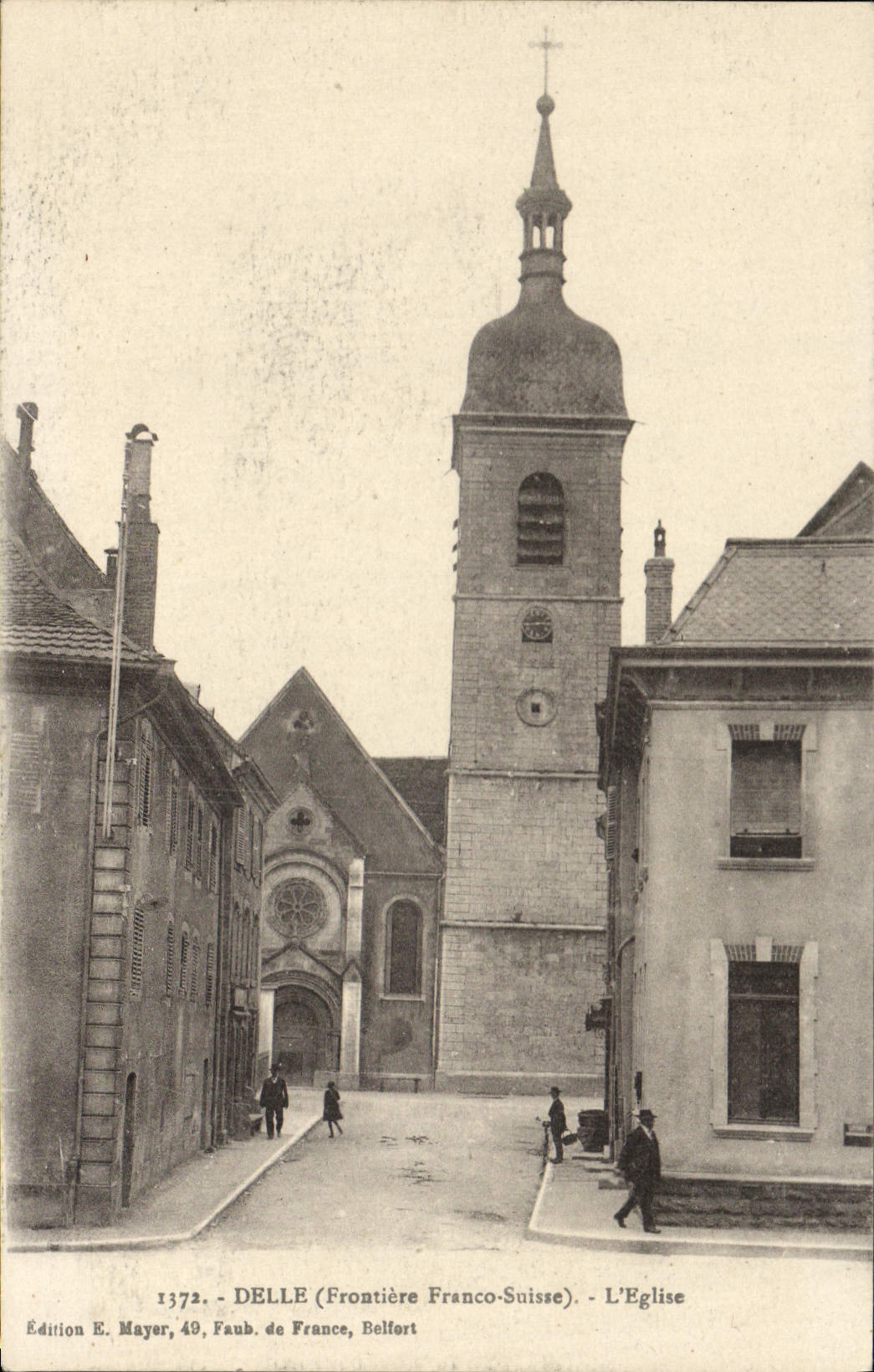 CPA Delle frontiere Franco Suisse l'eglise 