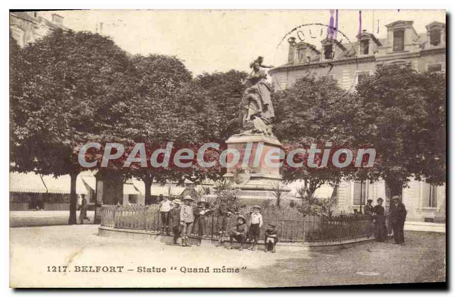 CPA Belfort statue Quand meme enfants 