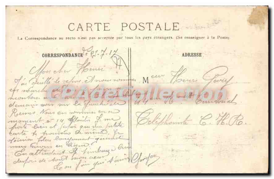 LA FERTÉ-s-JOUARRE — Brug vernietigd door het Franse genie — 135 R.P.-J.C. Paris — Achterkant