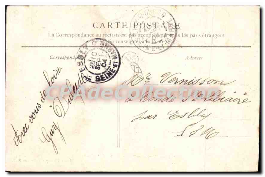 Mary-sur-Marne — Le Calvaire — Phototypie A. Rep. et Filiiette, à Château-Thierry — Rückseite