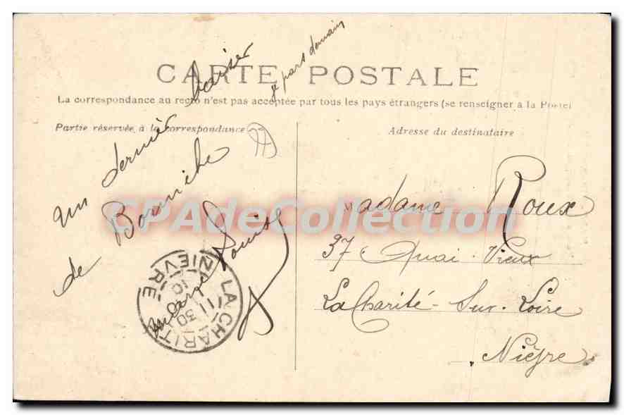 CPA Mary sur Marne Ruines du Moulin de Conde barques  — Verso