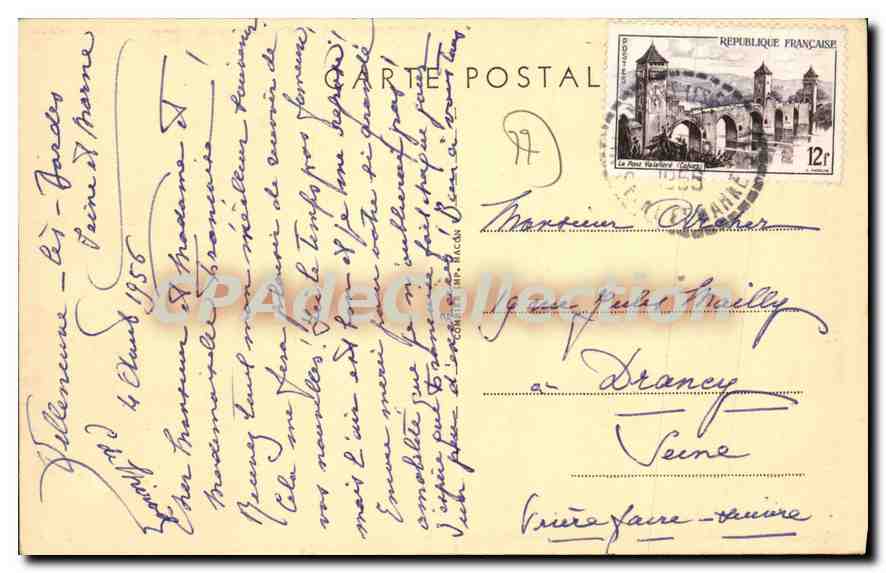 CPA Nangis S et M l'eglise St Martin de Nangis XIII siecle  — Back
