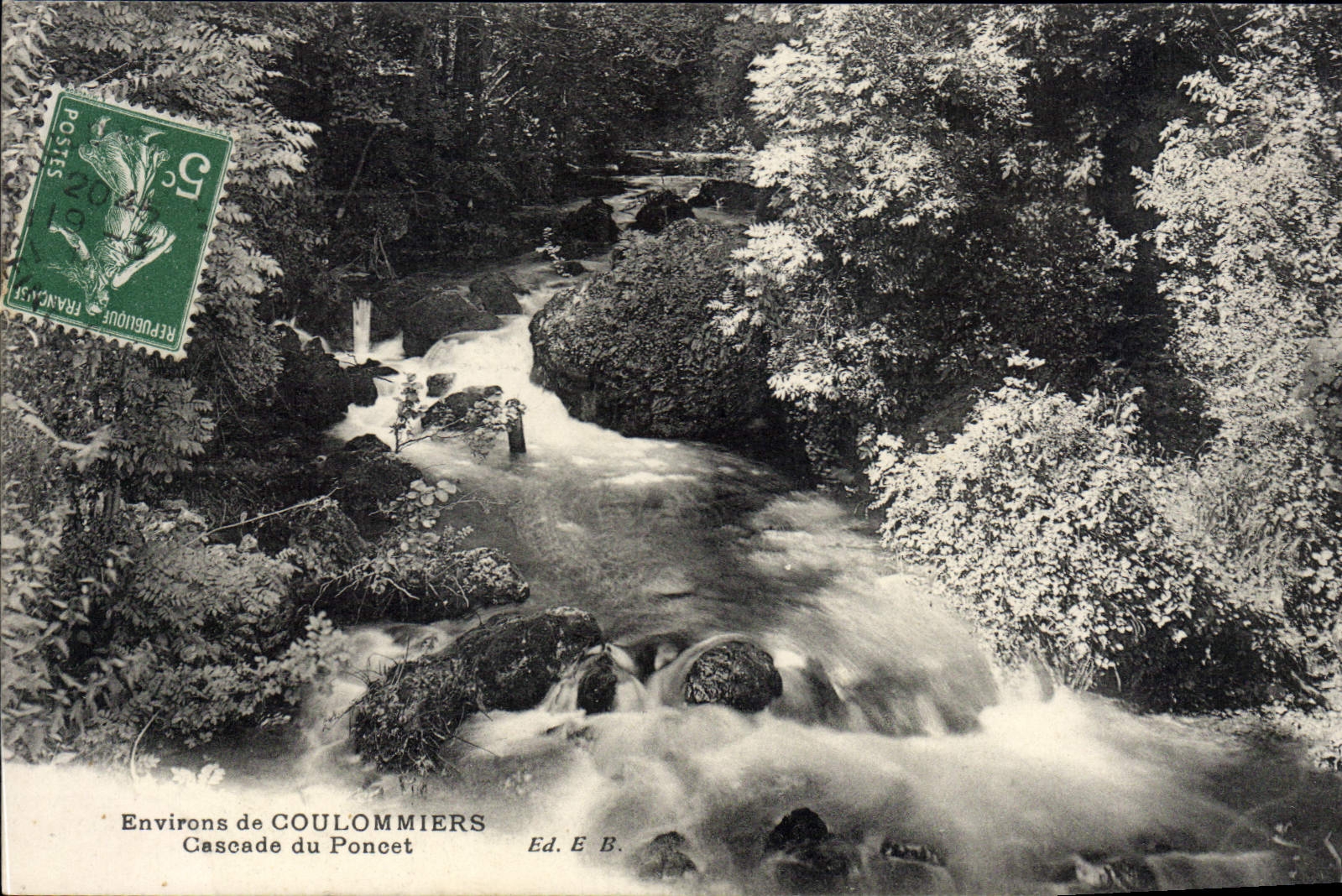 Environs de COULOMMIERS — Cascade du Poncet — Ed. E. B.