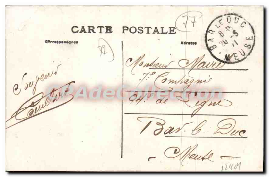 Environs de COULOMMIERS — Cascade du Poncet — Ed. E. B. — Reverso