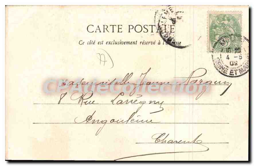 Fontainebleau - Palazzo Comunale — editore Tibihaut, serie 9 — Verso