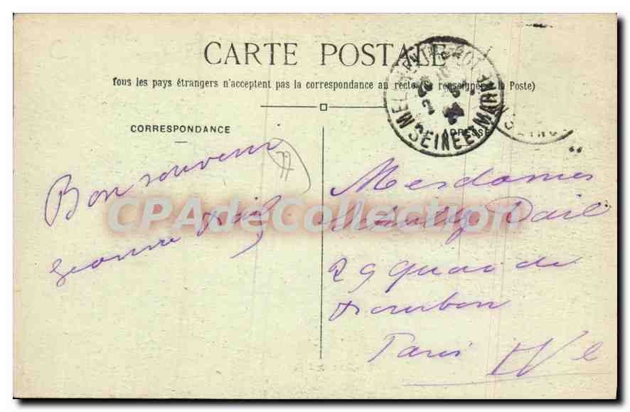 FLEURY-en-BIÈRE — Façade du Château et Cour d'Honneur — Édit. Dollion — Rückseite