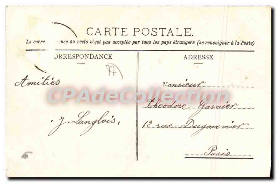 Chaumes (Sne et Mne) - Château d'Arcy - Vue du parc — J. Pronier, éditeur à Fontenay-Trésigny (Sne et Mne) — Rückseite