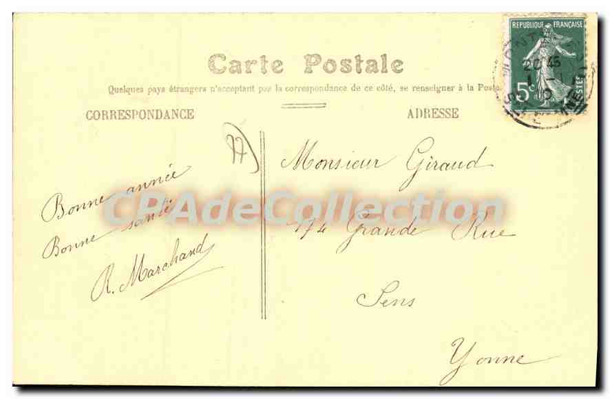 Montreuil — El Puente de la Yonne — Editor desconocido, n°23 — Reverso
