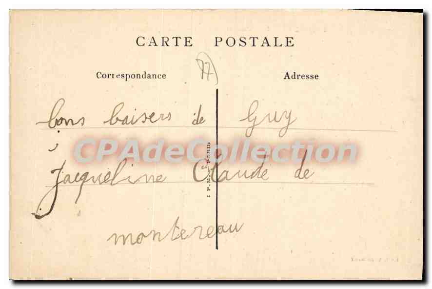 Montereau – General View from Surville — Publisher A. Richard — Back
