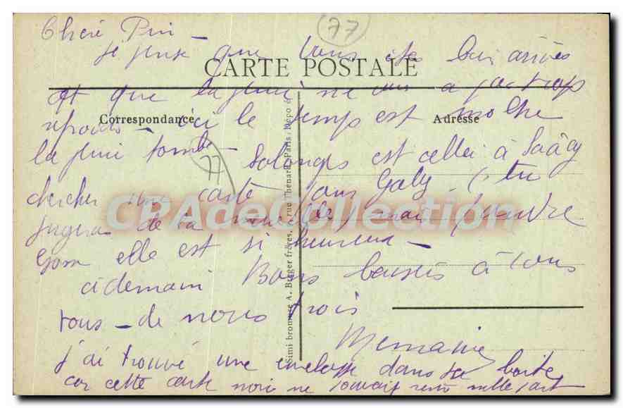 SAACY-sur-MARNE - The Island — Edit. Parcollet-Vohl — Back