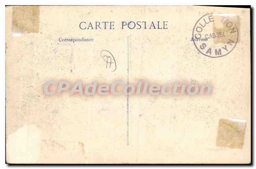CPA Piece de 75 traversant le village de Chauconin  — Verso