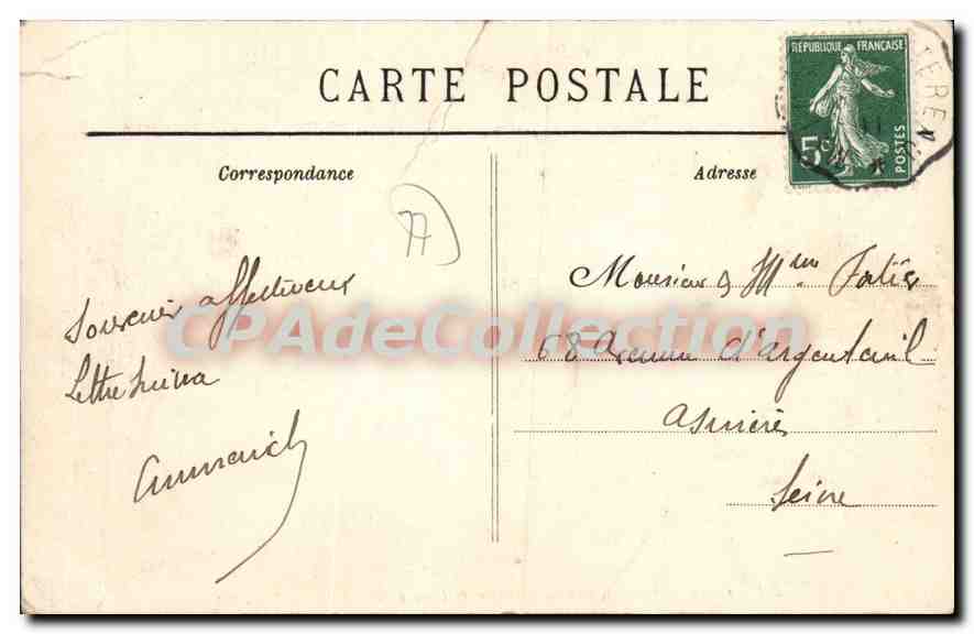 Clair de Lune à Moret — André Delaistre — L.C. 99 — Salon 1902 — L. Coffin, phot.édit. Moret — Reverso