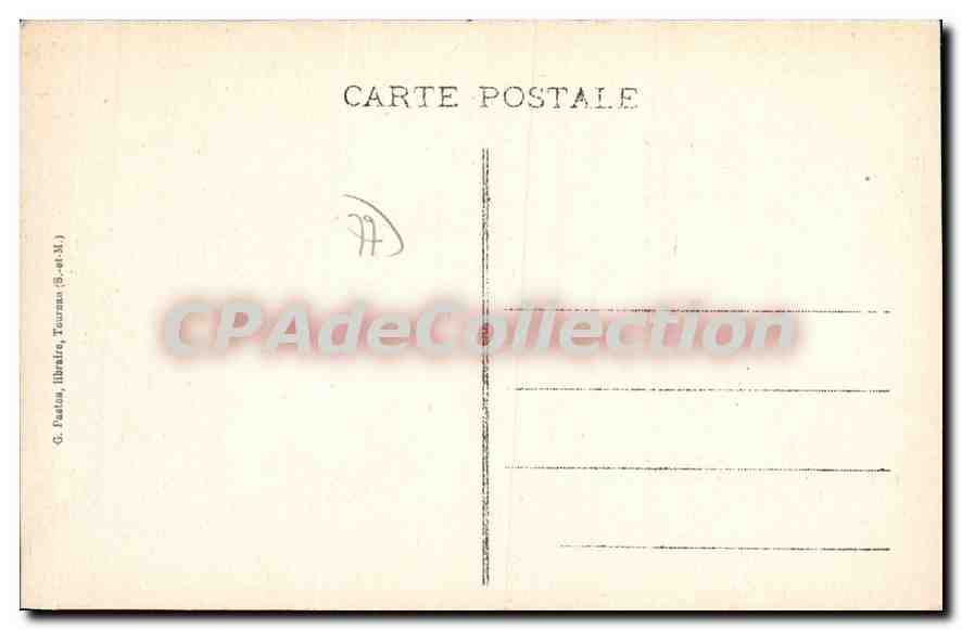 CPA Environs de Tournan Gretz chateau de Mesnil  — Rückseite