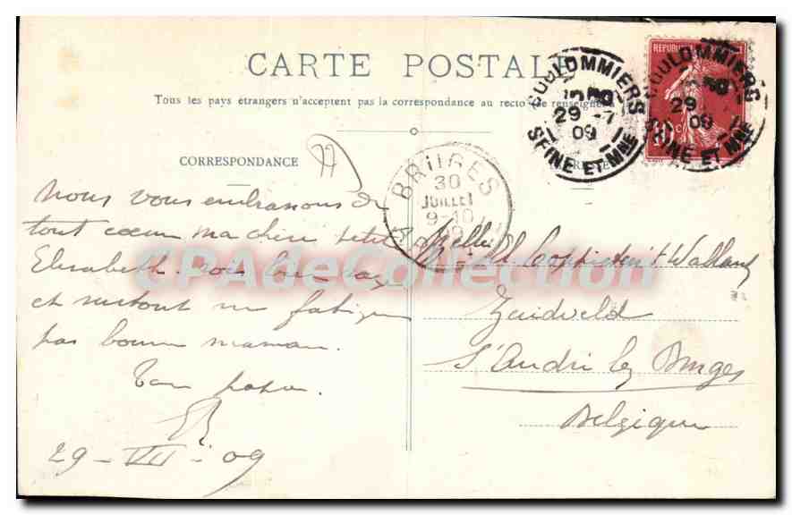 Coulommiers — Le Pont des Romains — Éditeur non identifié, n° de série non visible — Reverso