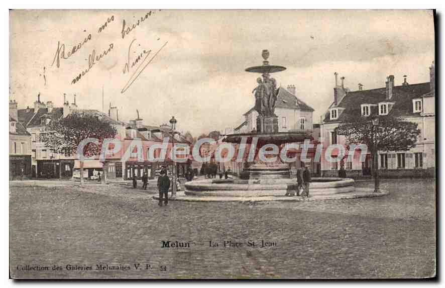 Melun — La Place Saint-Léon — Collection des Galeries Melunaises V.P. n°54
