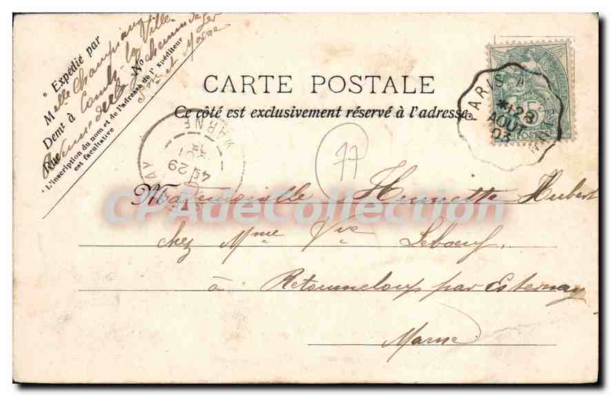 Melun — La Place Saint-Léon — Collection des Galeries Melunaises V.P. n°54 — Rückseite