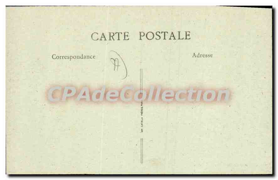 Provins — Place du Châtel avec son vieux puits féodal encastré de fer forgé et la croix à base gothique — Collection Firmin Louis — Verso