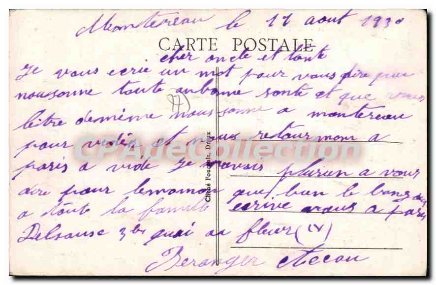 Montereau (Seine-et-Marne) — Vue générale prise de Surville — éditeur : Cité Foudre, n°22 — Verso