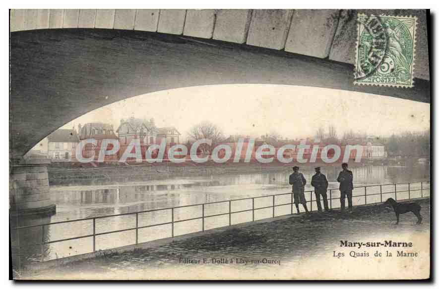 The Quays of the Marne — Mary-sur-Marne — Publisher E. Dollé at Liby-sur-Oucreq