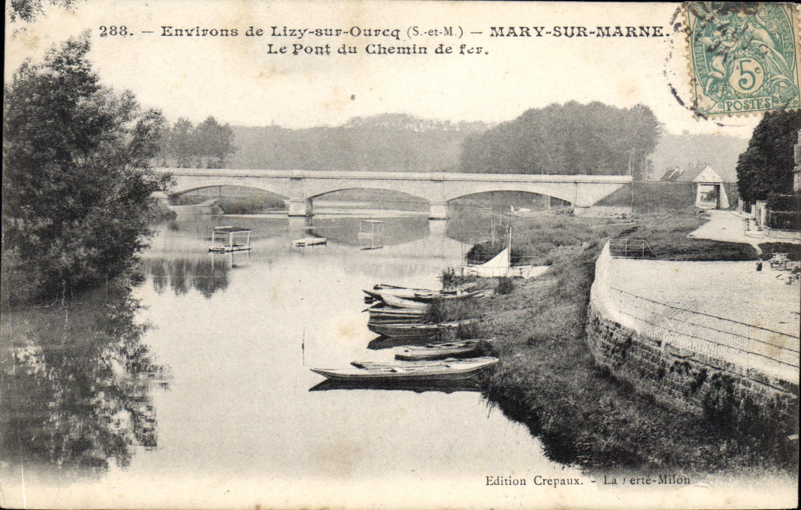 CPA Environs de Lizy sur Ourcq S et M Mary sur Marne Le pont du Chemin de fer 