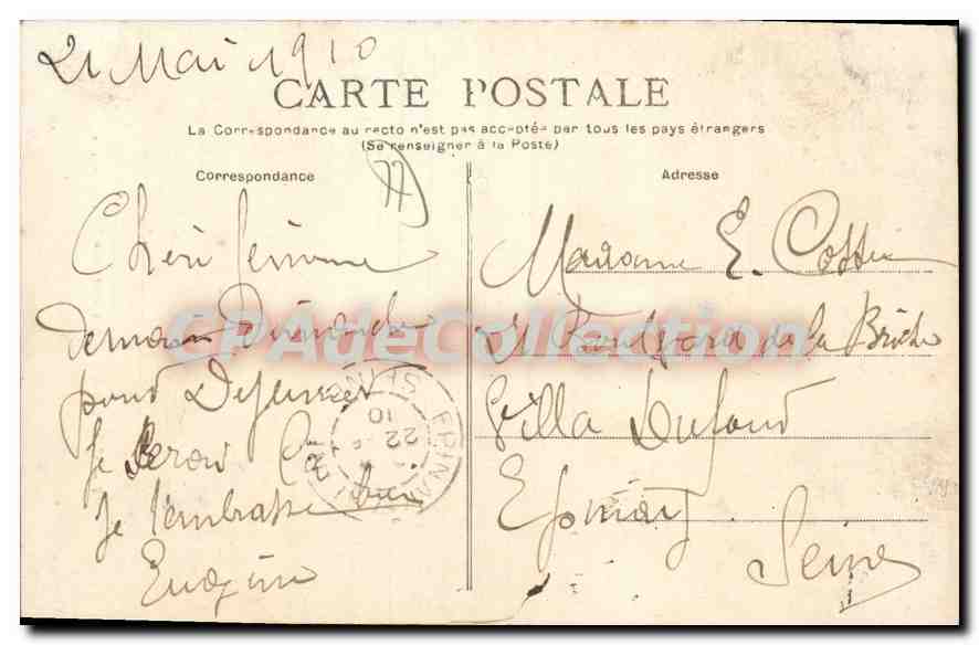 Coulommiers - Estatua Beaurepaire — editor R. P. n°17 — Reverso