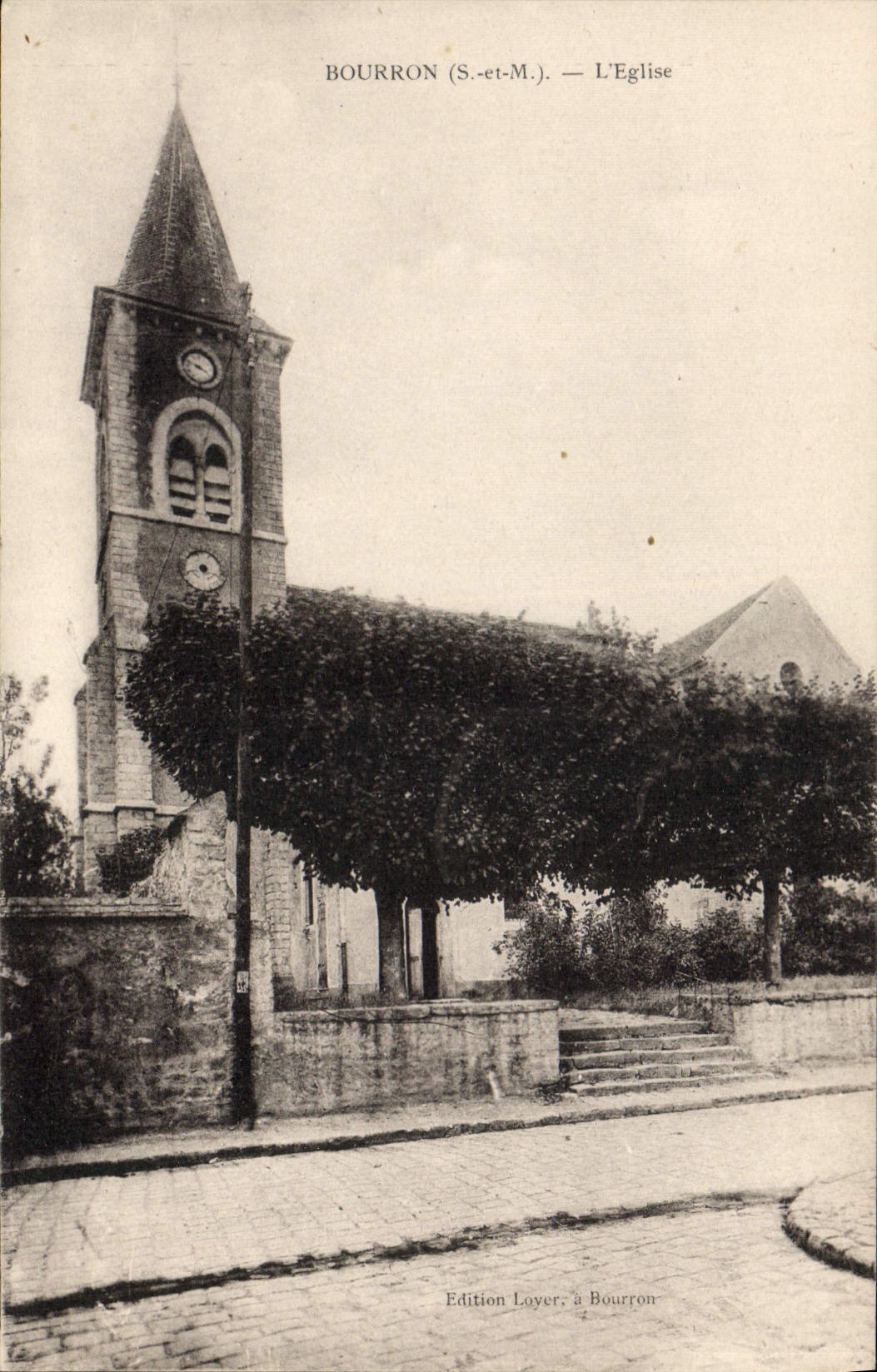 Bourron (S.-et-M.) — L'Église — Édition Layer, à Bourron