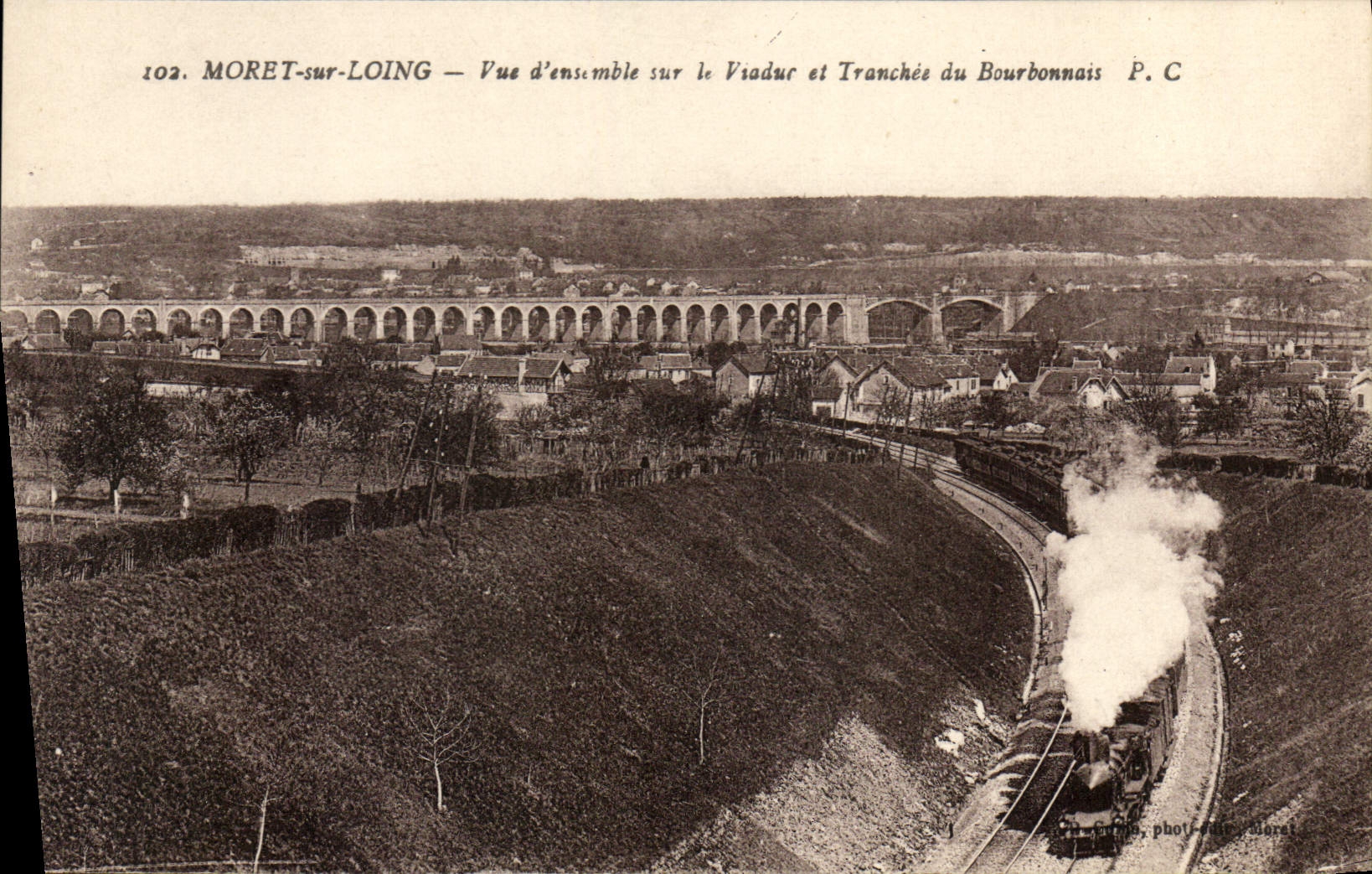 Moret-sur-Loing — Vista panorámica del Viaducto y Trinchera del Bourbonnais — P.C. fot. P. C.