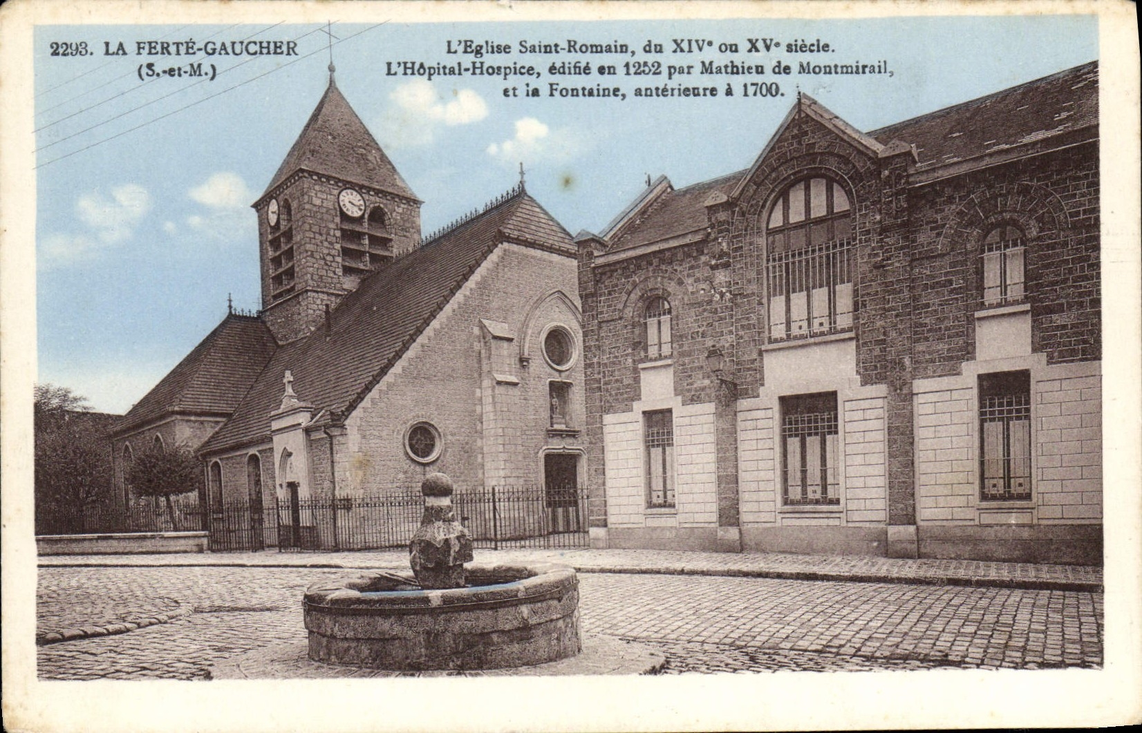 CPA La ferte Gaucher S et M L'Eglise Saint Romain su XIV ou XV siecle l'hôpital-hospice 1252 montmir