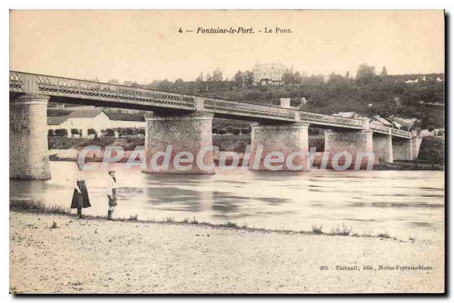 CPA Fontaine le Port Le pont 
