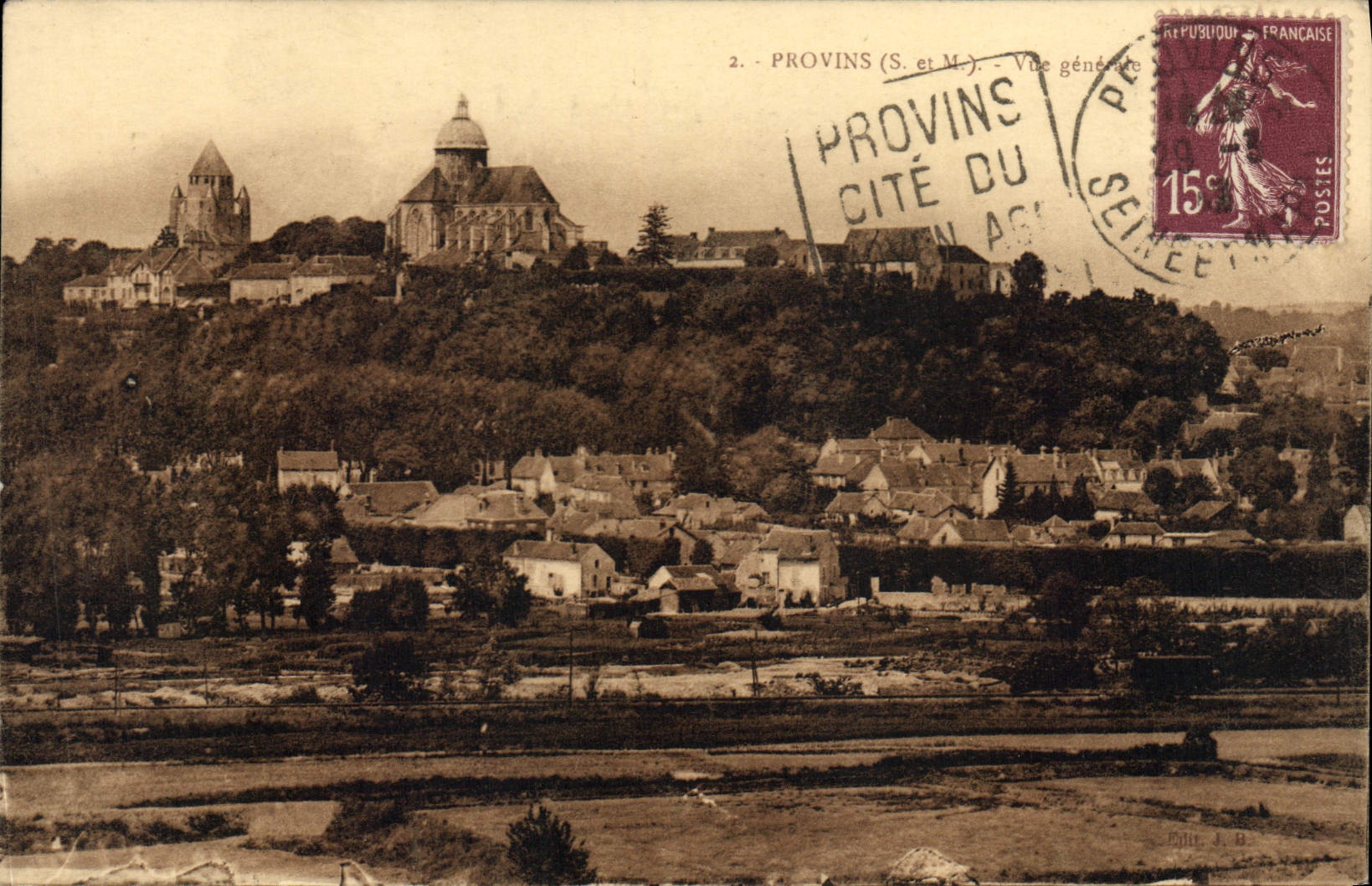 Provins (S. et M.) — Vue générale — Bourgogne Fêtes, Éditeurs, Château L'Isle