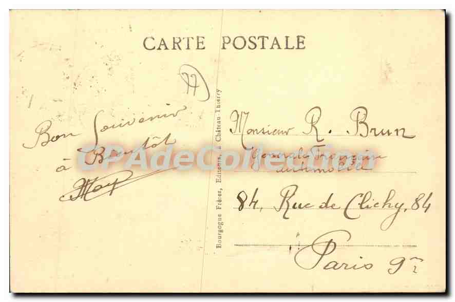 Provins (S. et M.) — Vue générale — Bourgogne Fêtes, Éditeurs, Château L'Isle — Verso
