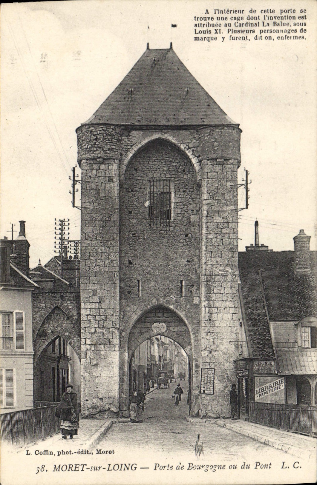 Moret-sur-Loing — Puerta de Borgoña o del Puente — L. Coffin, fot.-edit., Moret