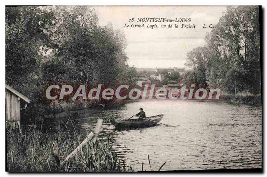Montigny-sur-Loing — Le Grand Logis vu de la Prairie — L. Coiffier, phot. d'art, Loing