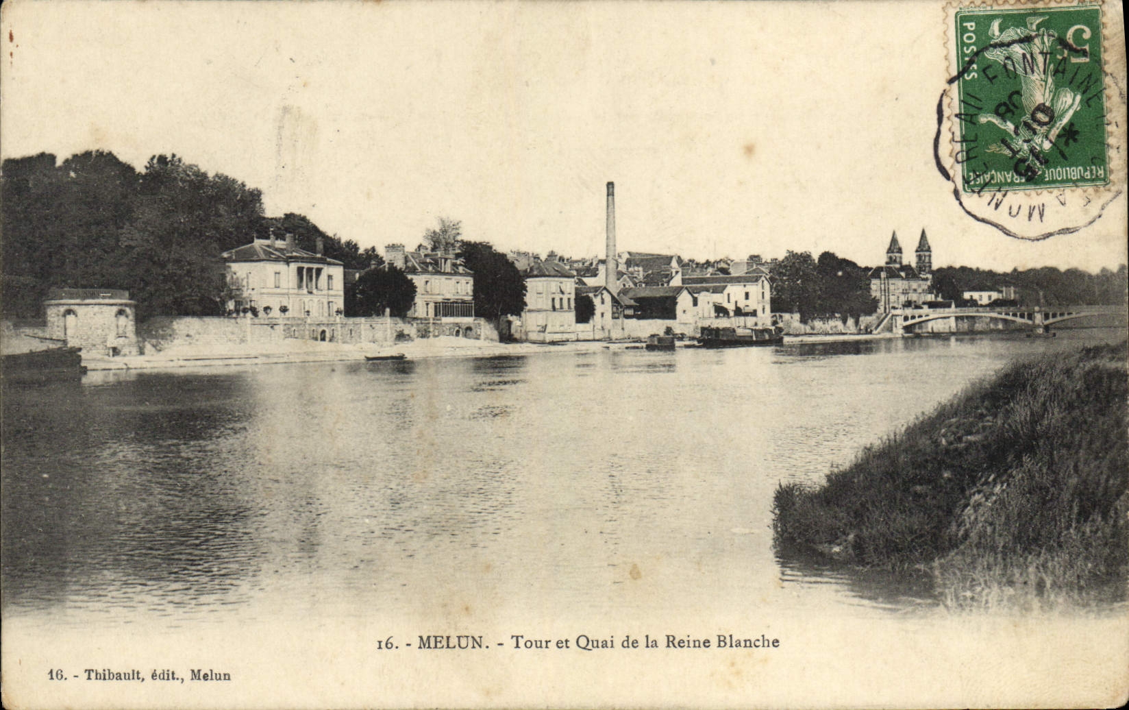 Melun - Tour et Quai de la Reine Blanche — Thibault, édit., Melun