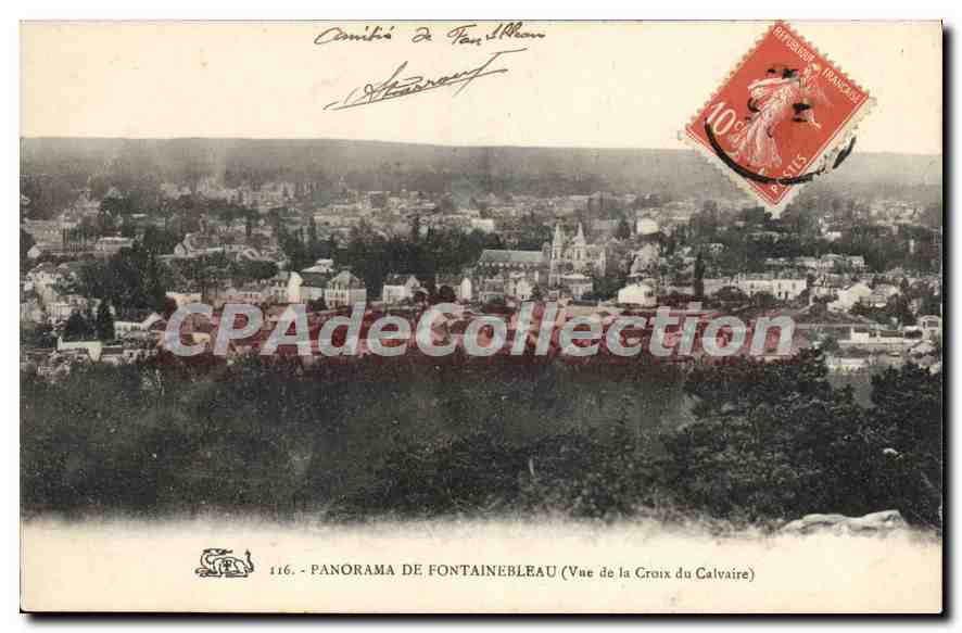 Fontainebleau — Panorama (Vista della Croix du Calvaire) — editore sconosciuto, n° 116