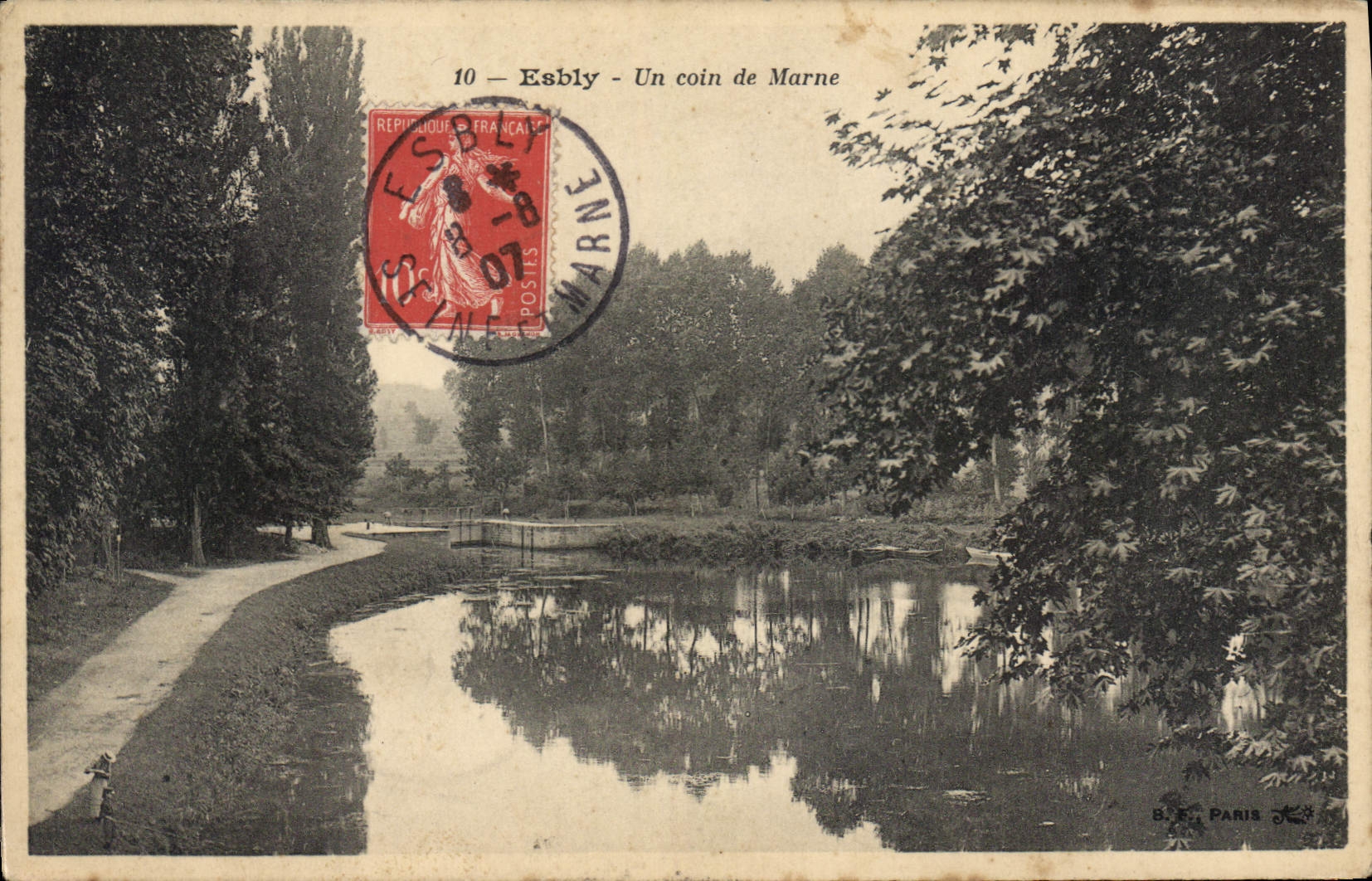 CPA Esbly un coin de Marne 