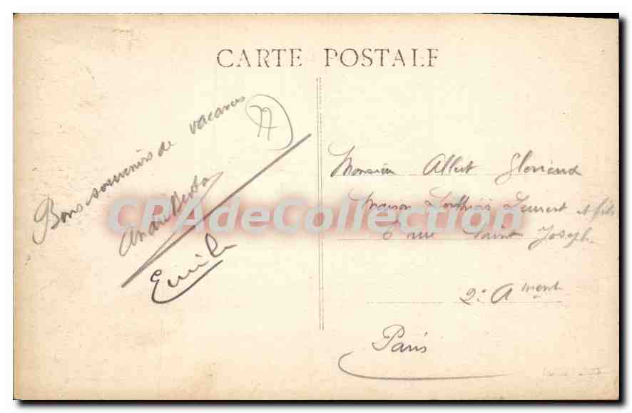 CPA Barbey S et M Le Chateau  — Verso